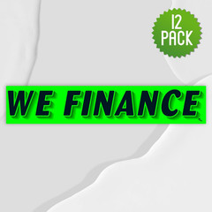 Chartreuse Green Vinyl Slogan Stickers – 12-Pack for Car Dealer Windshield Ad…