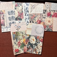 6JunkJournal Tags, Junk Journal Supplies, Scrapbooking, shabby chic, flowers ￼￼