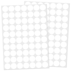 1400 Pcs White Dot Stickers 3/4 Round Color Coding Label Circle Stickers