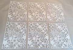 Stars Die Cuts * Stars Panel * Set of Six * White Cardstock * Patriotic Design!