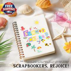 362 Pcs Waterproof Vinyl Letter Stickers for Scrapbooking, A-Z Letters Alphabet