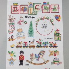 Vintage NRN Designs Babys 1st Christmas Sticker Roll Lot of 18 Sheets