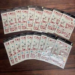 imaginisce Create Happiness Rub Ons and Rhinestone Embellishment 18 packs