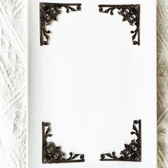 24Pieces Vintage Frame Corner Stickers, Scrapbook Decorative Paper Bronze