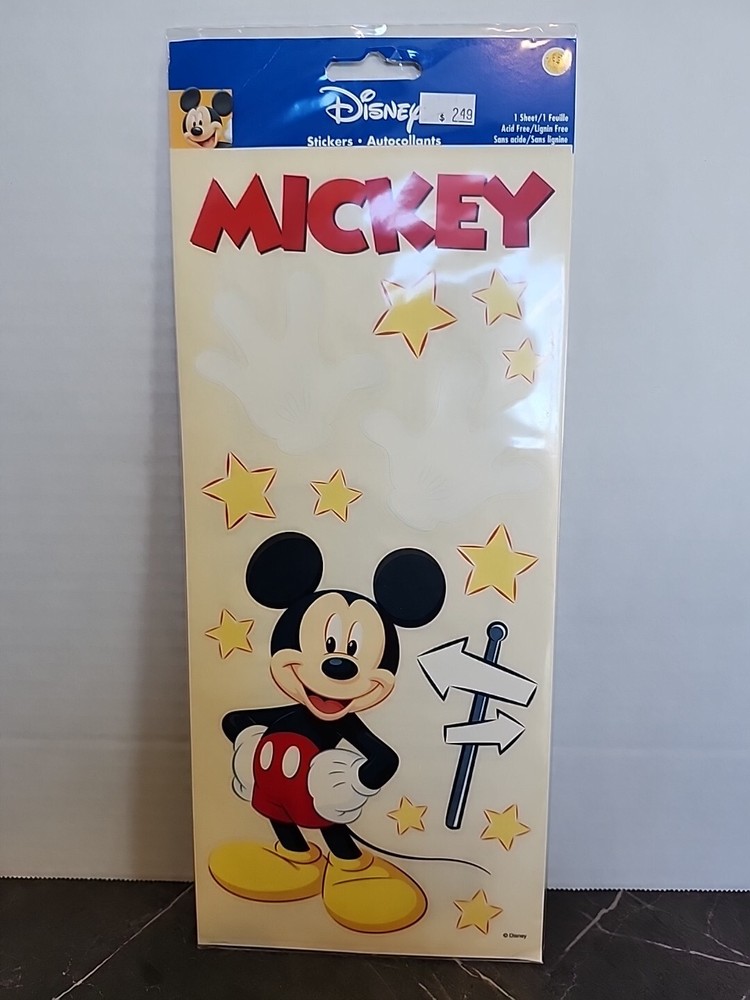 NOS Disney Mickey Mouse Scrapbook Sandylion Stickers.