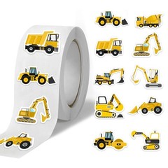 500Pcs Construction Vehicle Sticker Waterproof Paper Sticker For Journal Planner