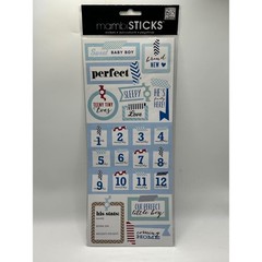 Me & My Big Ideas mambiSTICKS Sweet Baby Boy Milestone Stickers STL-14 New
