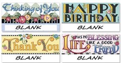 MARY ENGELBREIT 12 RECTANGLE BLANK ADDRESS LABELS STICKERS, 4 designs