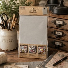 Tim Holtz Grunge Paper 6 Sheets 6×12 Inch Flecked Light Gray Ink Sew Create