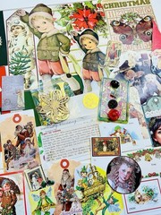 VTG Christmas Ephemera Junk Journaling Victorian Elf Fairy Crafting Pack 70 Pcs