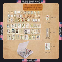 200pcs Vintage Scrapbook Stickers – Aesthetic Ephemera for Journals & Planners