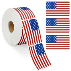 800 Pcs American Flag Stickers Roll 4th July USA Patriotic Red White Blue Decals
