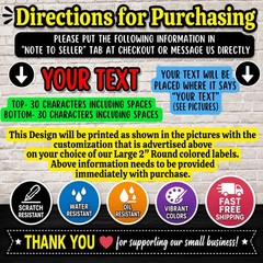 40 DONUT 2″ CUSTOM STICKERS Bakery Food Small Business LABELS SCRATCH RESISTANT