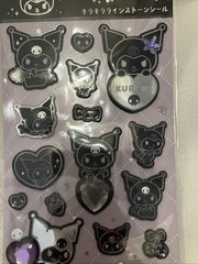 Brand New Sanrio Monotone Stone Kuromi Sticker Sheet