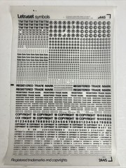 Letraset Symbols Registered Trademarks And Copyrights – 10 Sheets