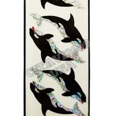 HAMBLY STUDIOS PRISMATIC SMALL ORKA – ORCA WHALE OCEAN VINTAGE RARE RETIRED