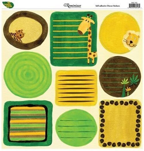 Reminisce 12×12 My Jungle Safari Journal Stickers