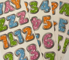 GLITTER-LIKE ALPHABET & NUMBER Stickers(173pc)ArtSkills•Letters•Words•