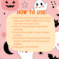 14pcs Halloween Themed Peccy Stickers | Waterproof Vinyl Stickers