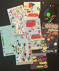 Stickopotamus 6 Ring Binder Includes Sticker Pouch & 48 Partial Sticker Sheets