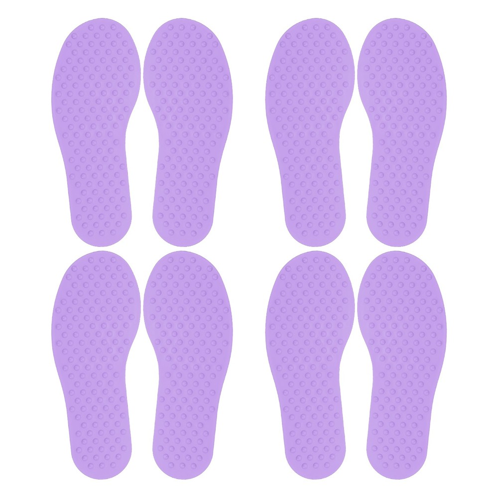 4 Pairs Feet Markers for Classroom Plastic Floor Foot Shaped Markers Purple