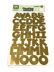 Making Memories Chunky 1 1/4″ Creative Letters Gold 23072 Alphabet Scrapbook NEW