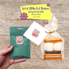 Fall themed treat sticker seals, treat bag stickers, fall stickers, set of 20