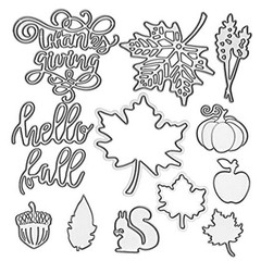 12 Pieces Thanksgiving Metal Cutting Dies Maple Leaf Metal Die Cuts Fall