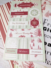 Vtg Christmas Picture Frame Craft Kit Scrapbooking Embellishments Set 4×6