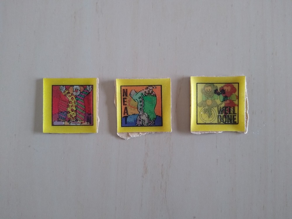 Late 80s / Early 90s Small Lenticular Stickers (3 Count)