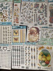 SALE Huge Lot Of 75 Rub On Transfers Vintage Brand New Floral Holiday Gift Craft