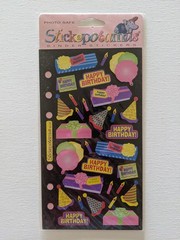 Stickopotamus Letters InLine Skates Tools Planets & Stars Birthday Bash Stickers