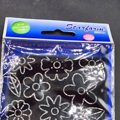 The Paper Studio Starfoam – Peel-off Stickers – Black Silver – Flowers Stars New
