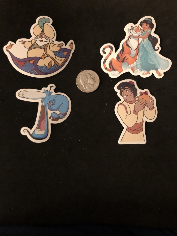Disney Stickers – Disney Jasmine from Aladdin Lot of 4 Stickers.
