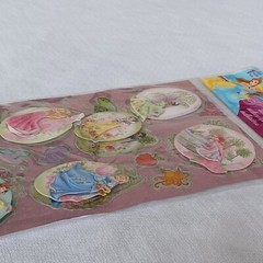 Disney Princess 3D Stickers Snow White Belle Little Mermaid Etc. Sandy Lion New