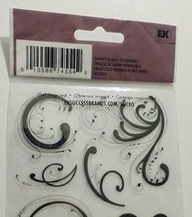 2011 Sticko 8 Dainty Black Flourish Stickers NIP