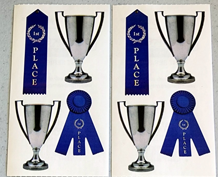 Frances Meyer Vintage 1997 Stickers Awards Blue Ribbon NOS Scrapbooking 2pc