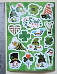 Happy St. Patrick’s Day. Vinyl Sticker sheet. Waterproof