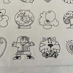 Vintage Binney & Smith Stickers 1997 90s Crayola Sweet Pickles