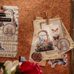 Pre- Sticker Book for Journaling, Dual Materials, Decorative Frame3434