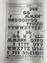 Letraset Upper Case & Num STACK 60pt – 9 Sheets! – LG424