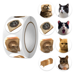 100Pcs/500Pcs Cartoon Meme Cat Stickers for School Reward Stickers Classroom Dec