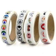 Nose Eyes Sticker 1 Roll(1000Pcs) Paper Roll Craft Eye Noses Mouth Stickers Toy