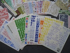 Huge Lot Alphabet Sticker Sheets (200+) Craft Room De-Stash! 5 lbs