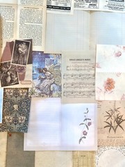Vintage Ephemera Junk Journal Kit: Authentic Antique Book Pages for Scrapbooking