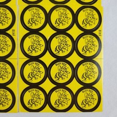 Vintage Busy Bee Stickers Scrapbook Reward Yellow BEE Lot 4 Sheets 48 Total 80s