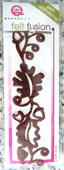 Queen & Co Felt Fusion Embellishments Brown Leaves 3 Feet