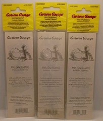 Vtg. NIP Mrs.Grossmans Curious George Sticker Strips 3pc. Lot Rare Red Header