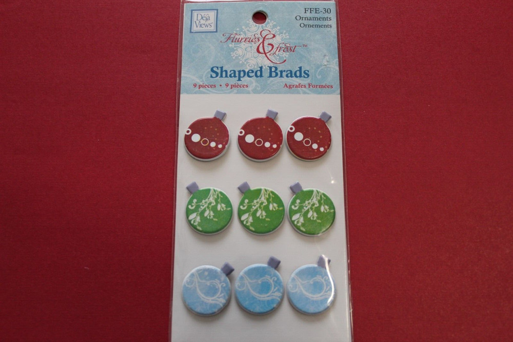 Deja Views «Ornaments Shaped BRADS» FFE-30 – 9 Pieces