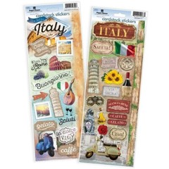 Stickers Cardstock PH 13″ Italy X2 Ciao Bella Scooter Wine Leaning Tower Caffe`